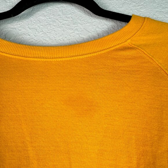 🟣🟣 Athleta Womens Yellow Longsleeve Crewneck Sweatshirt Size Large - Picture 3 of 8